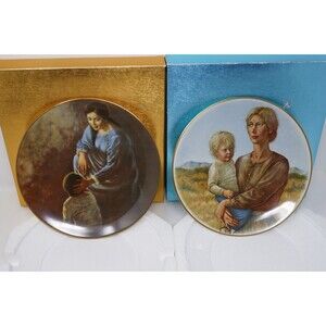 Irene Spencer Gorham China Collectible Plates ~ Dear Child & Promises to Keep
